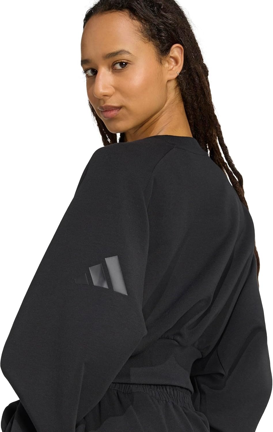 image:imageadidas Womens Soft Lux Loose SweatshirtBlack