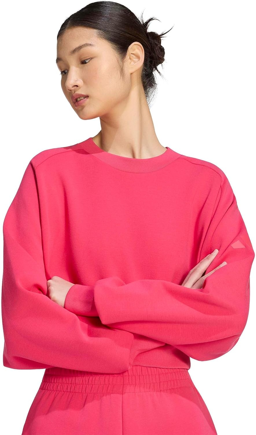 image:imageadidas Womens Soft Lux Loose SweatshirtPower Pink