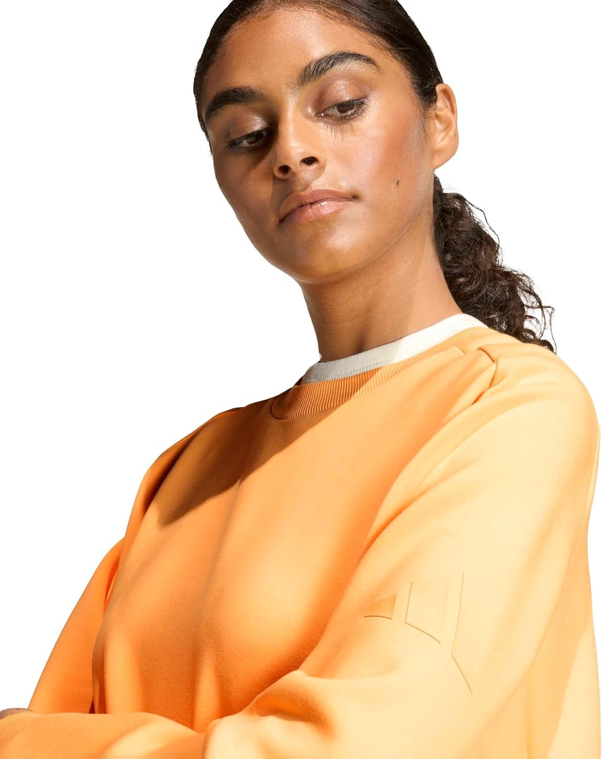 image:imageadidas Womens Soft Lux Loose SweatshirtSemi Ice Tangerine