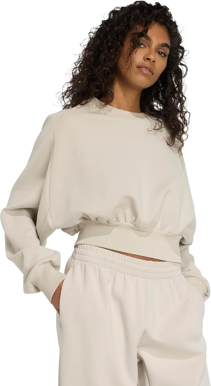 image:imageadidas Womens Soft Lux Loose SweatshirtWonder Alumina