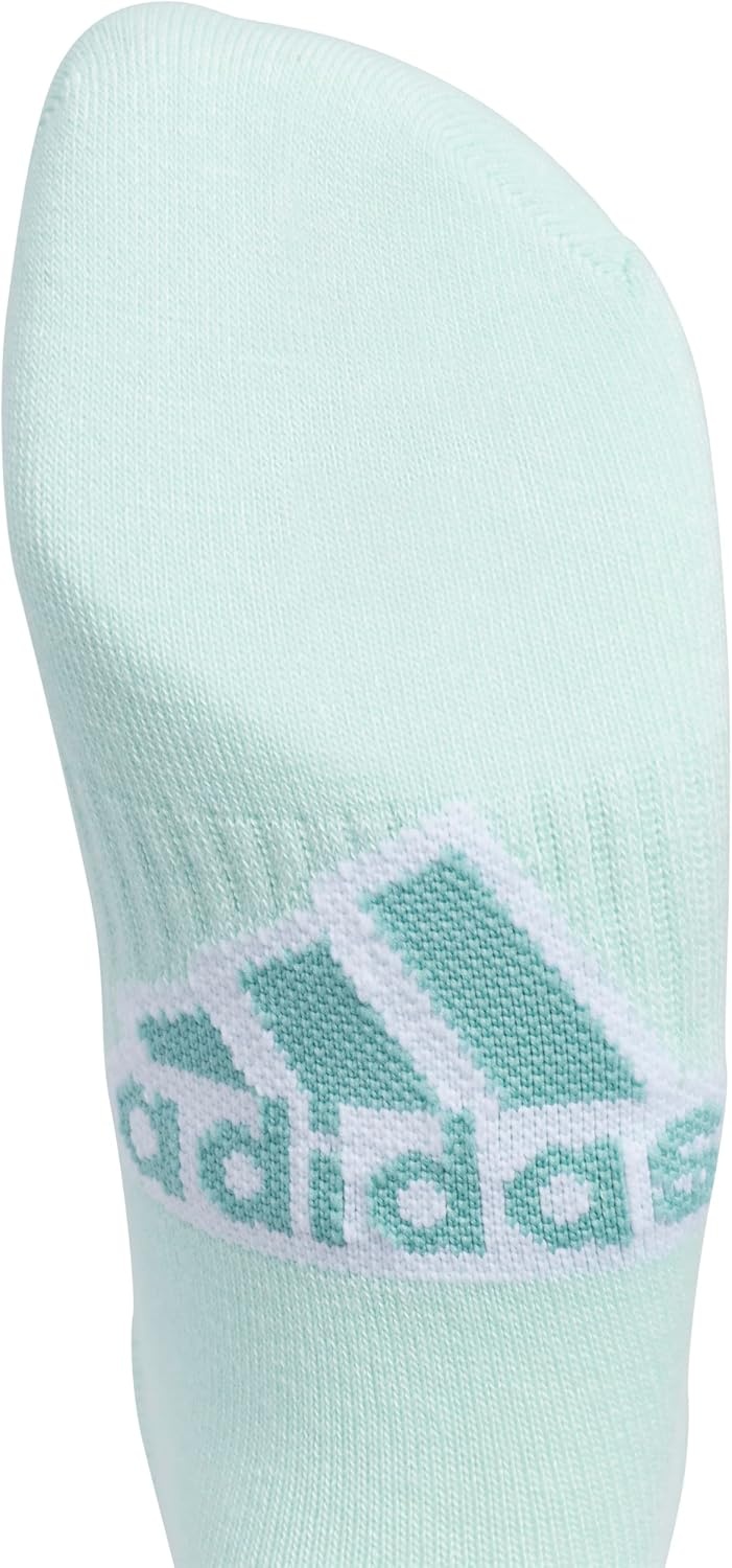 image:imageadidas Womens Superlite No Show Socks 6 Pairs Lightweight amp BreathableClassicSemi Flash Aqua BlueMint Tone GreenGrey