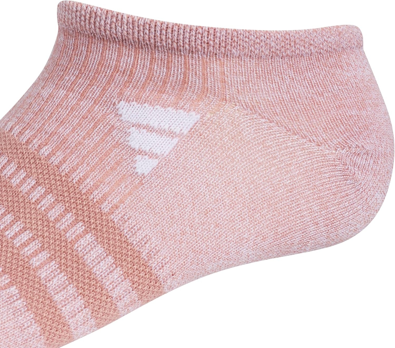 image:imageadidas Womens Superlite No Show Socks 6 Pairs Lightweight amp BreathableWarm Clay PinkWonder BeigeWhite3