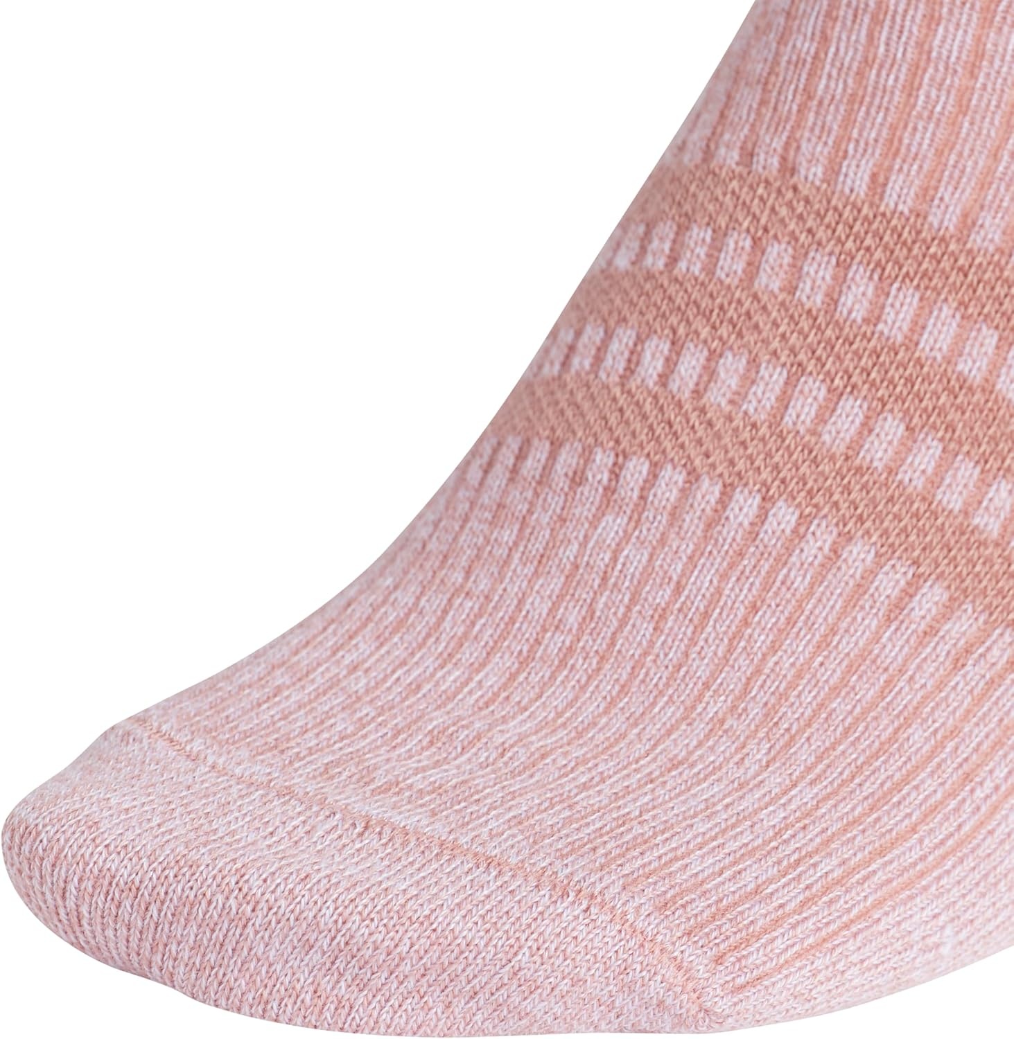 image:imageadidas Womens Superlite No Show Socks 6 Pairs Lightweight amp BreathableWarm Clay PinkWonder BeigeWhite3