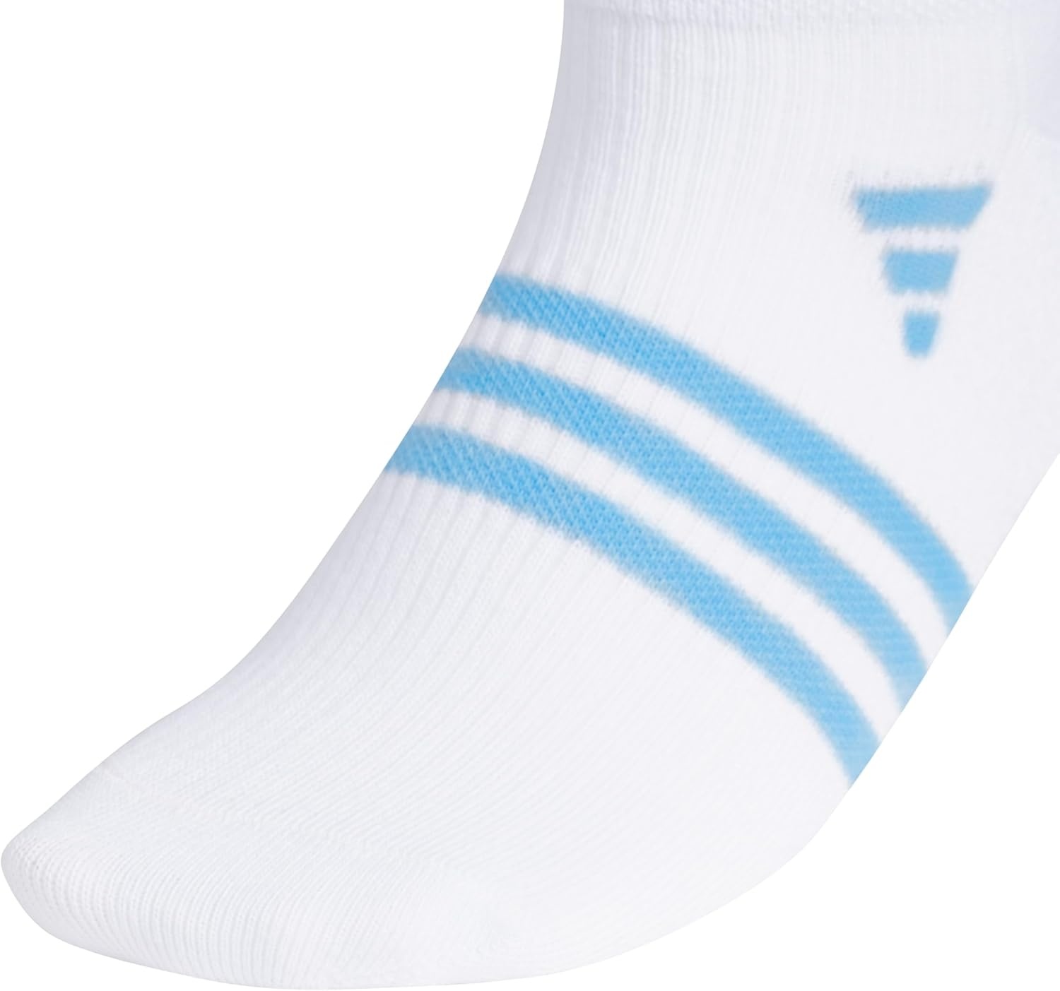 image:imageadidas Womens Superlite No Show Socks 6 Pairs Lightweight amp BreathableWhiteBlue BurstClear Onix Grey3