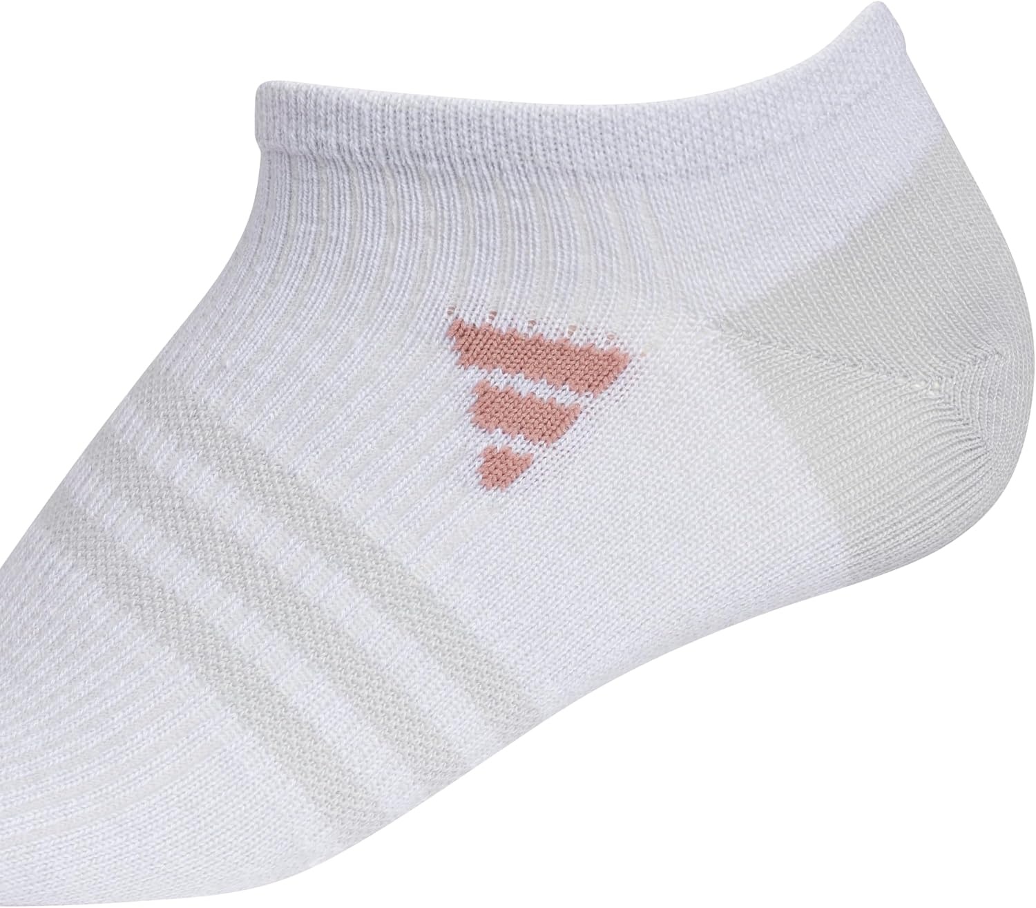 image:imageadidas Womens Superlite No Show Socks 6 Pairs Lightweight amp BreathableWhiteClear Onix GreyWarm Clay Pink3