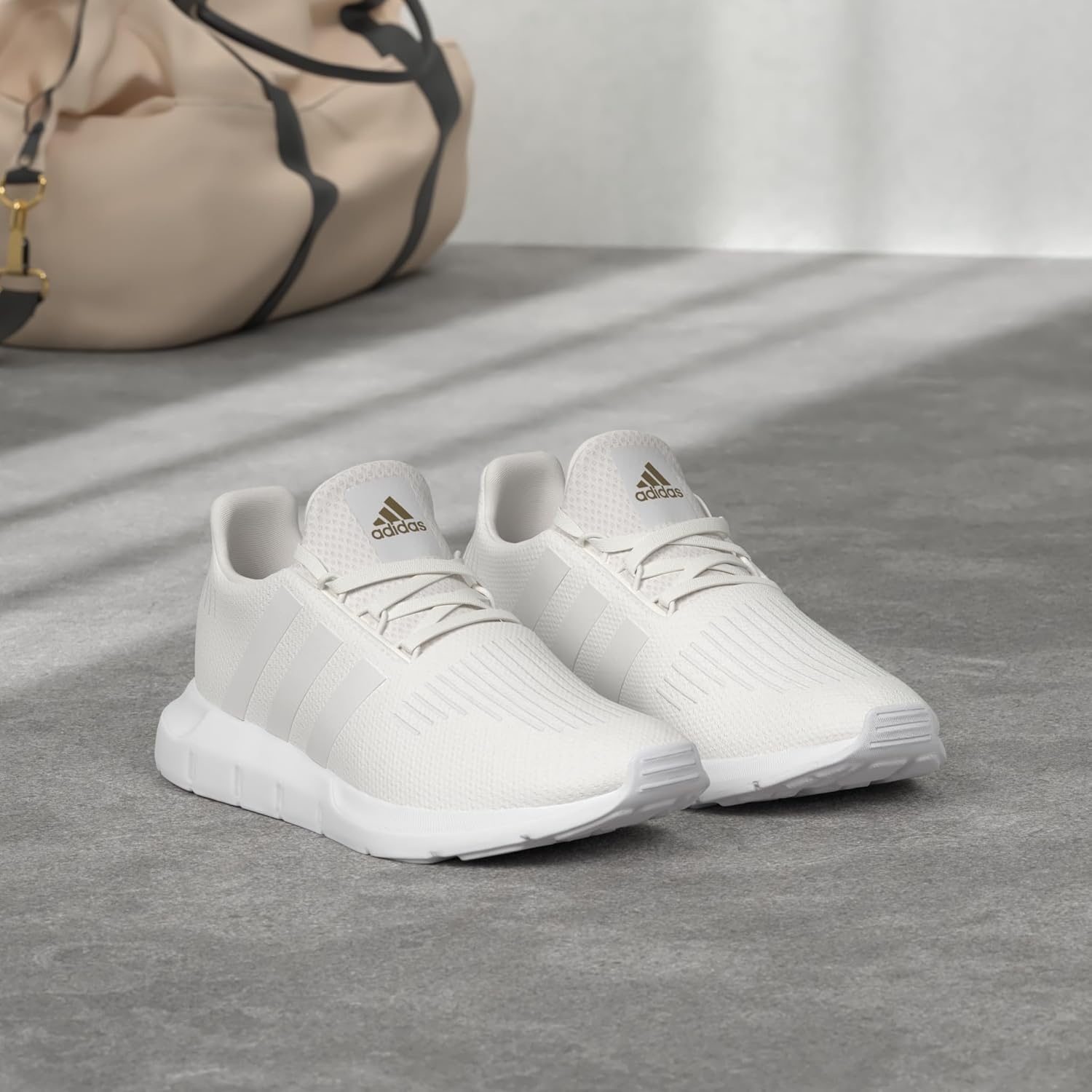 image:imageadidas Womens Swift Run 10 ShoesWhiteWhiteGold Metallic