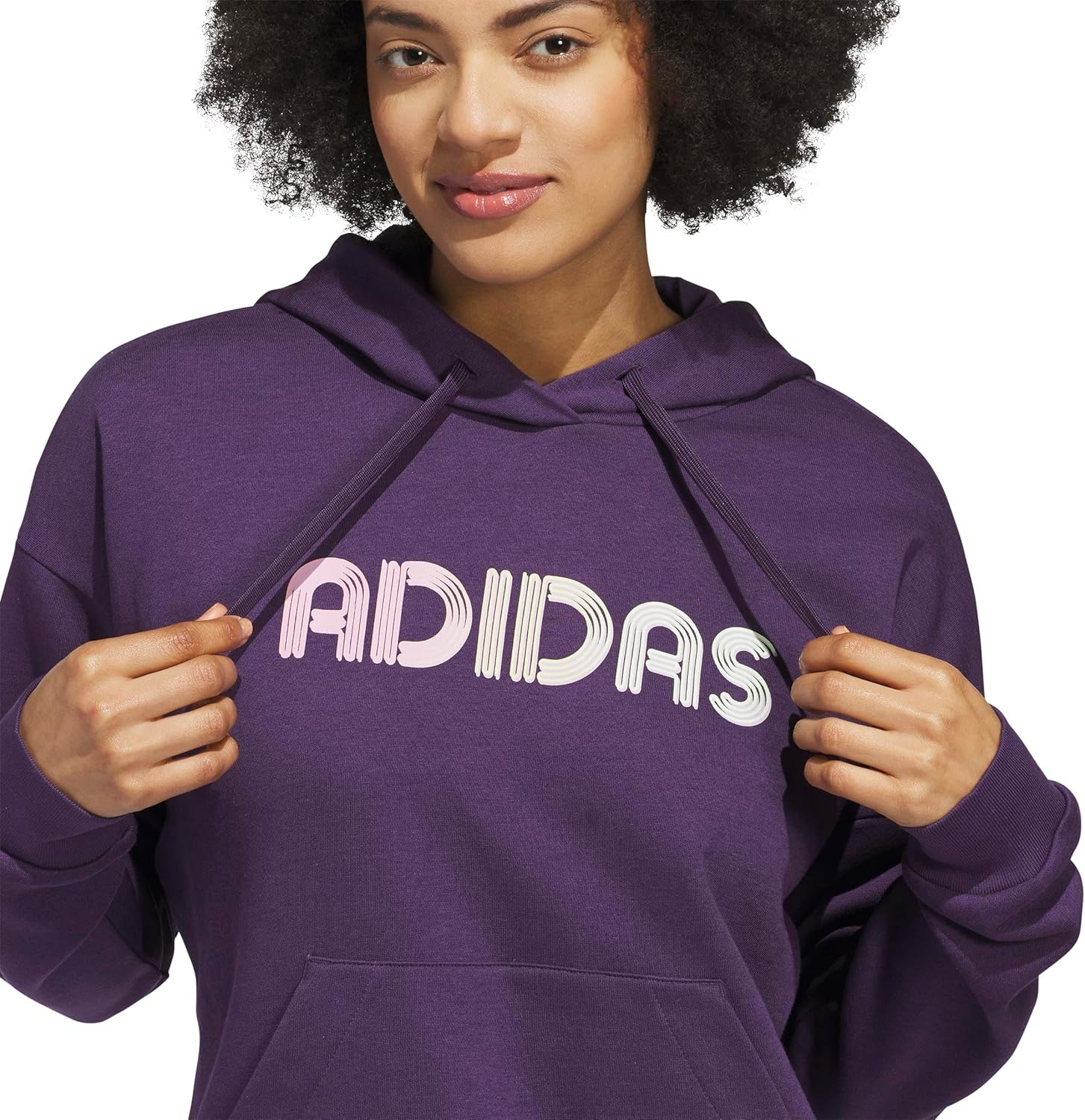 image:imageadidas Womens Wordmark Graphic HoodieAurora Plum