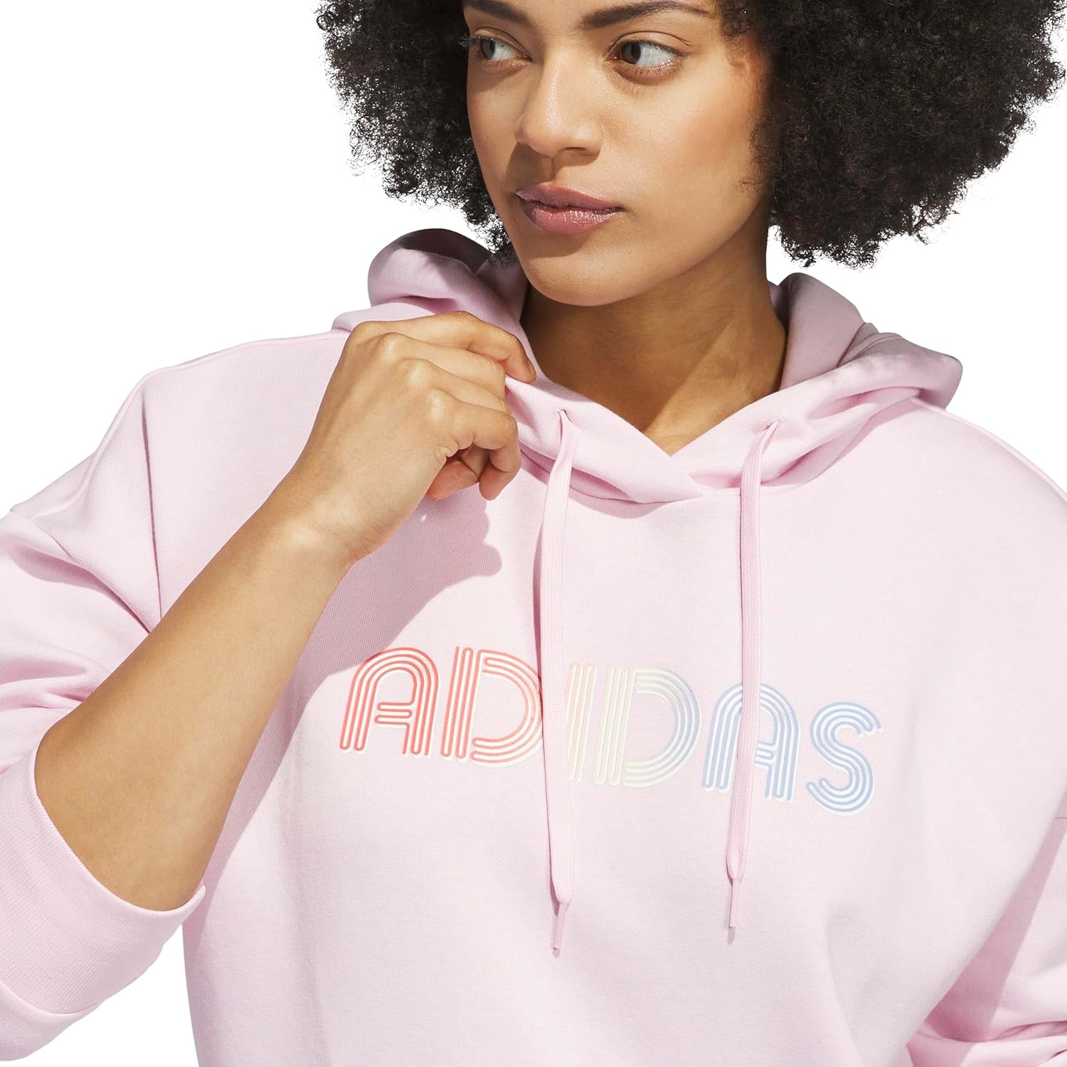 image:imageadidas Womens Wordmark Graphic HoodieClear Pink