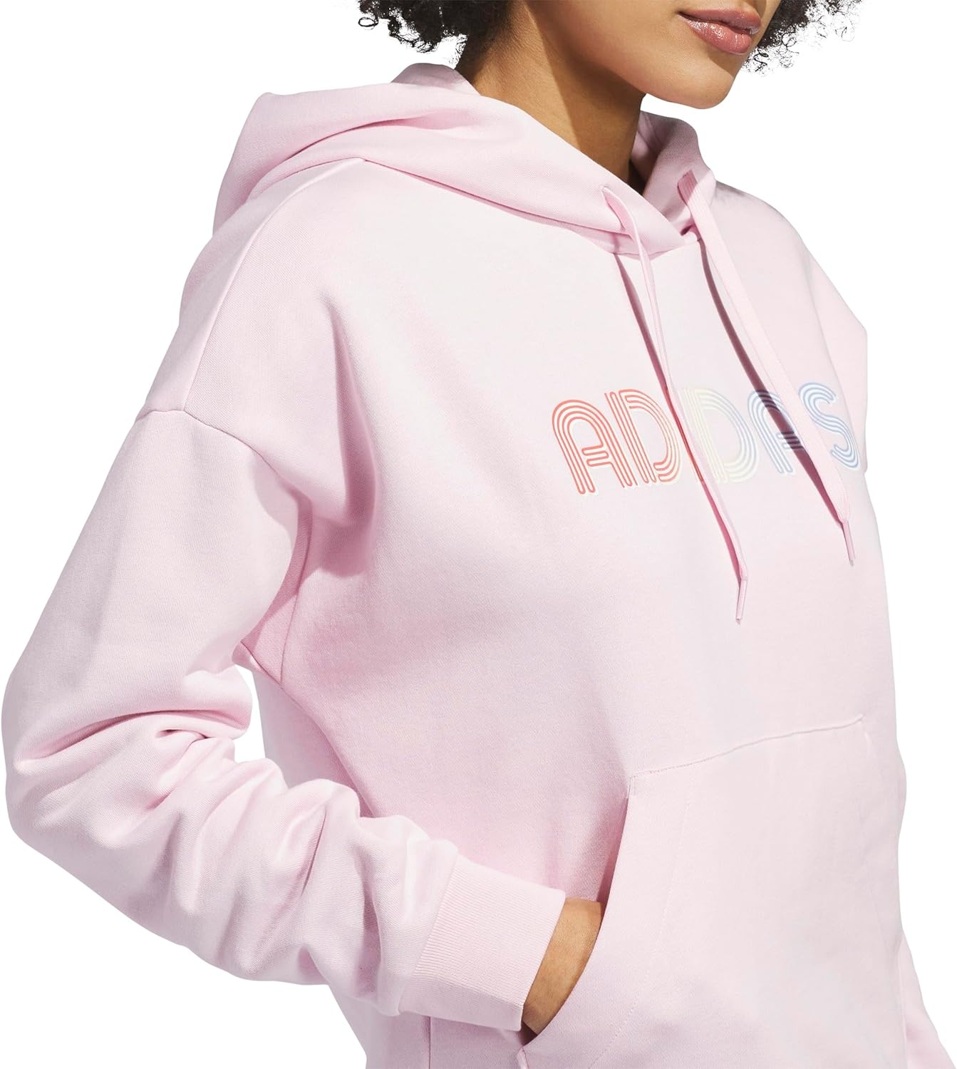 image:imageadidas Womens Wordmark Graphic HoodieClear Pink