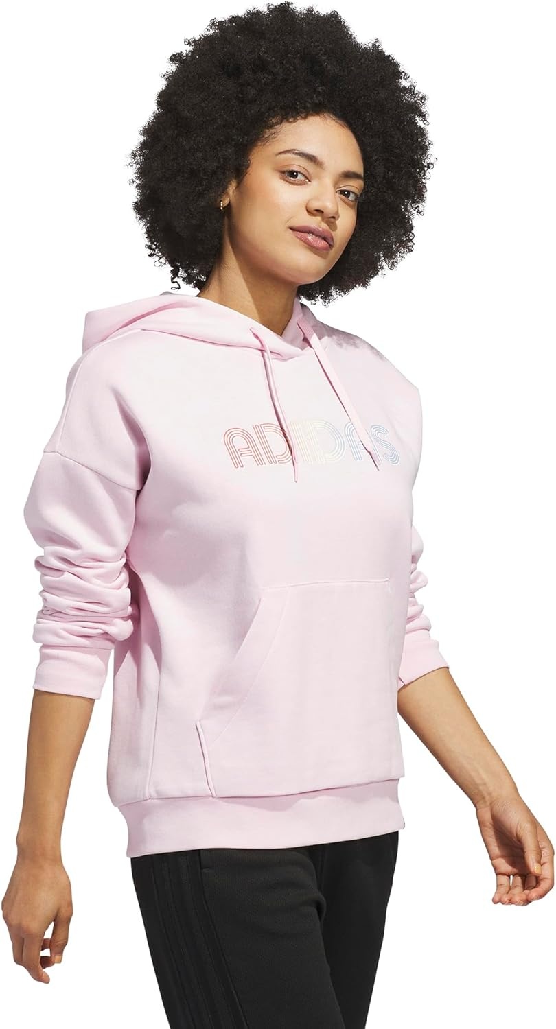 image:imageadidas Womens Wordmark Graphic HoodieClear Pink