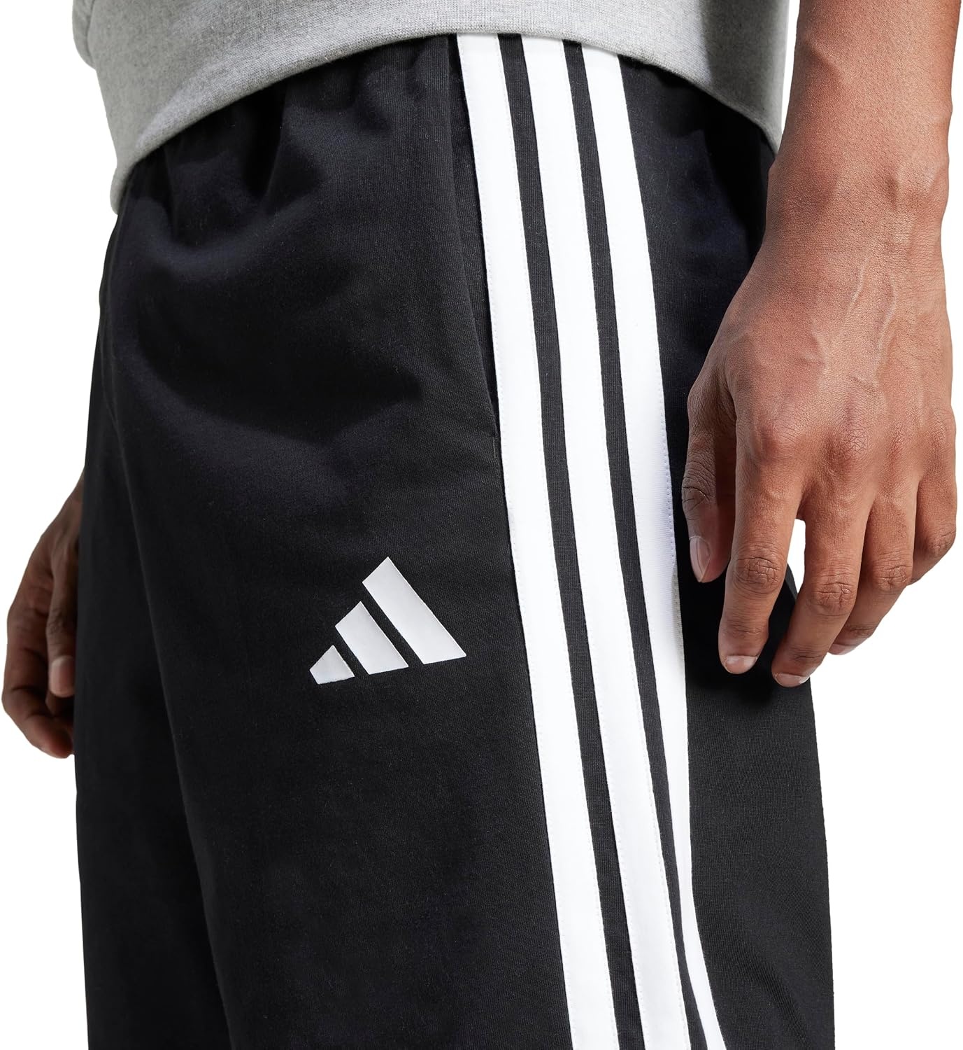 image:imageadidas mens Essentials 3stripes Single Jersey 10inch ShortsBlackWhite