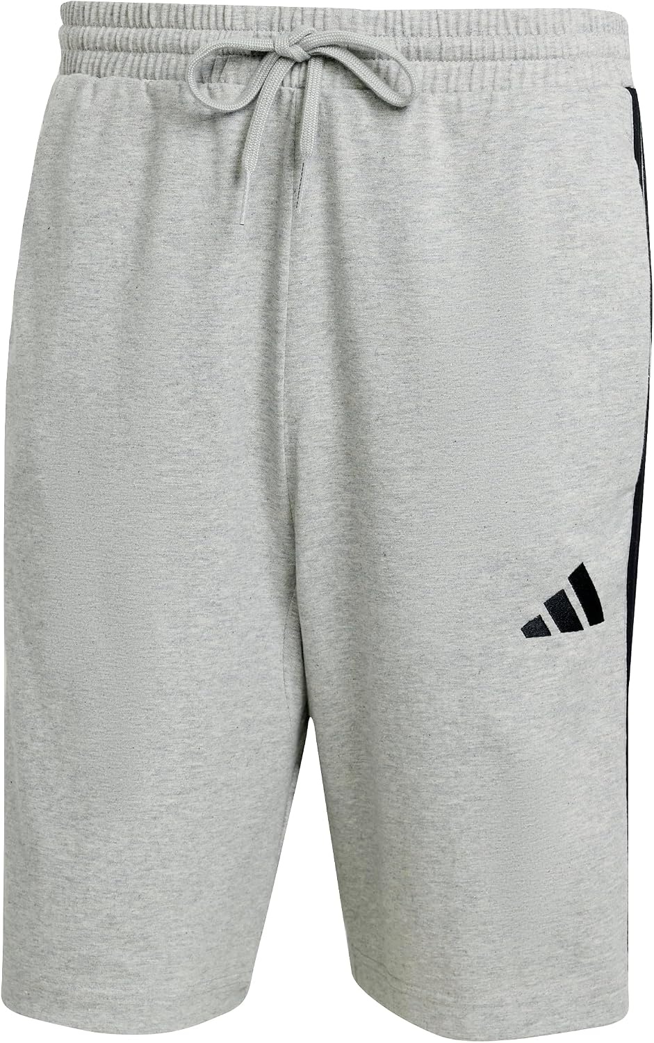 image:imageadidas mens Essentials 3stripes Single Jersey 10inch ShortsMedium Grey HeatherBlack