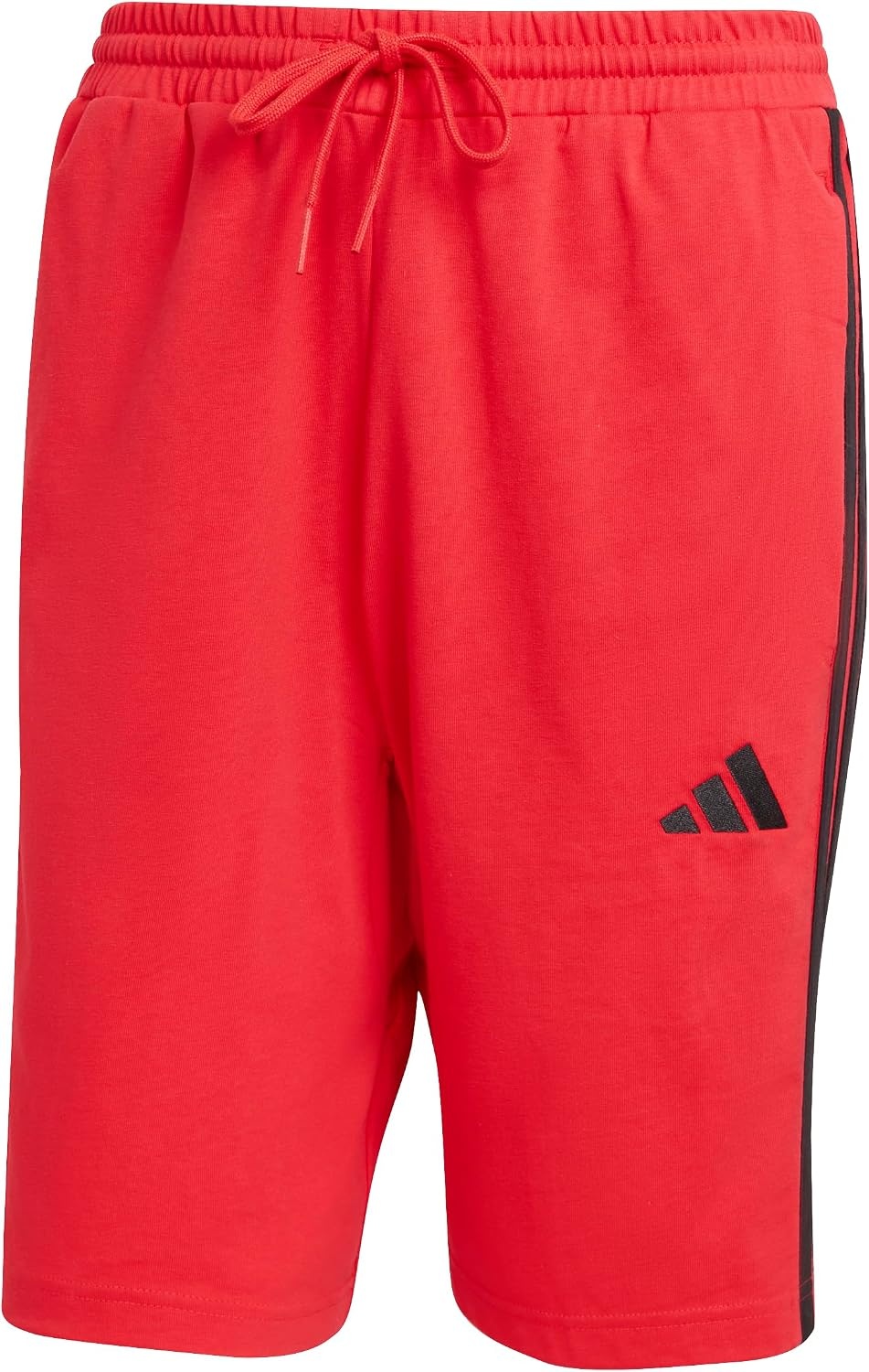 image:imageadidas mens Essentials 3stripes Single Jersey 10inch ShortsPure RubyBlack