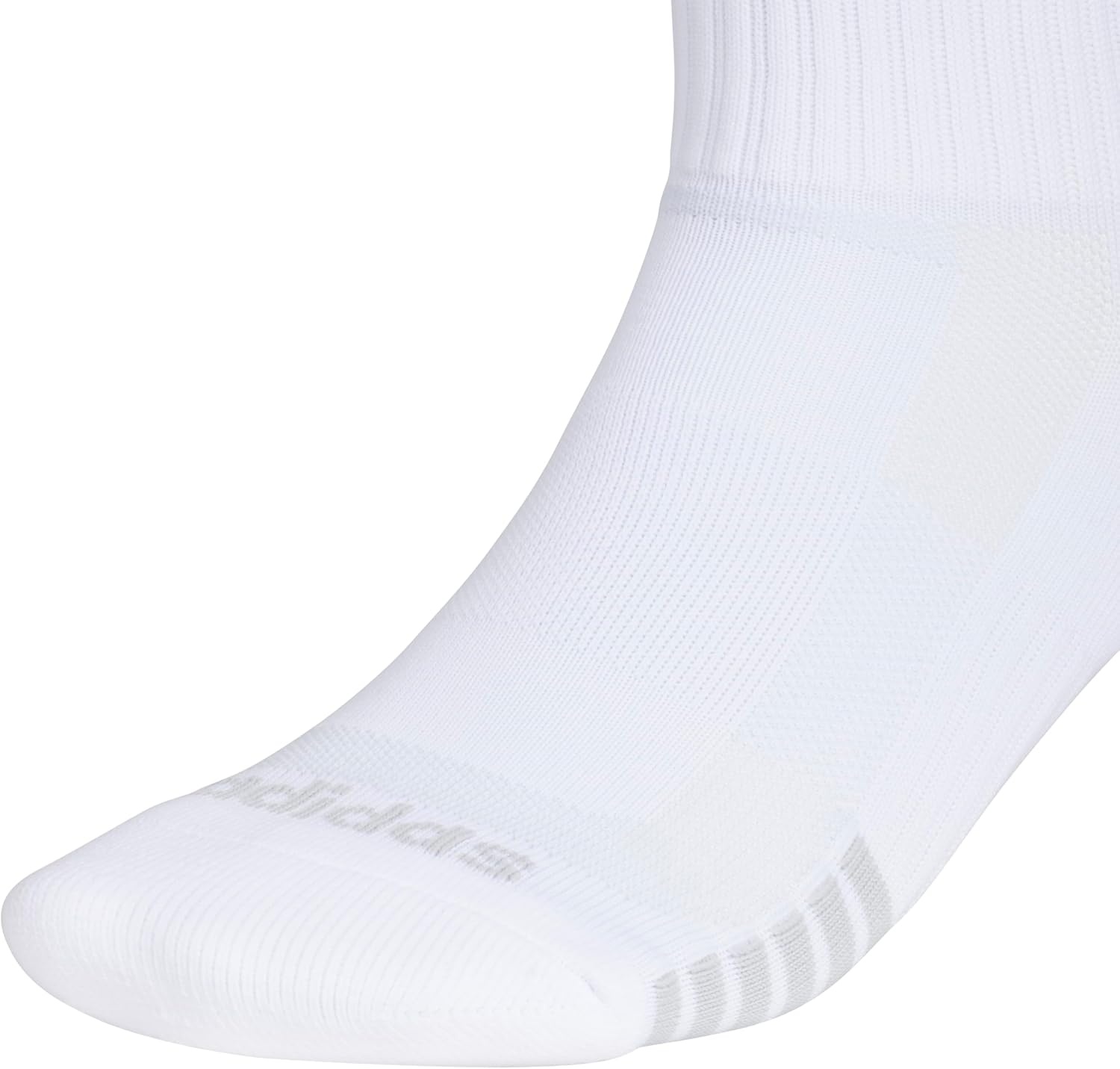 image:imageadidas mens Tech High Quarter Socks 3 Pairs Performance amp TrainingWhiteBlackGrey