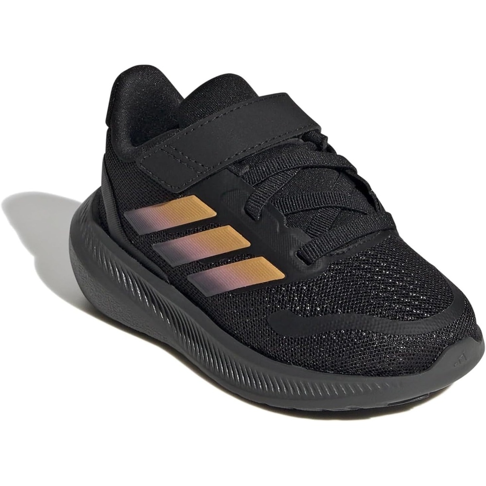 image:imageadidas BabyBoys Marvel Run Falcon 5 Elastic Lace amp StrapBlackSparkPink Spark