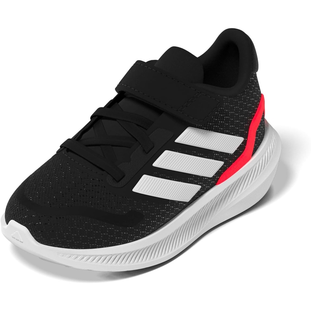 image:imageadidas BabyBoys Marvel Run Falcon 5 Elastic Lace amp StrapBlackWhiteLucid Red