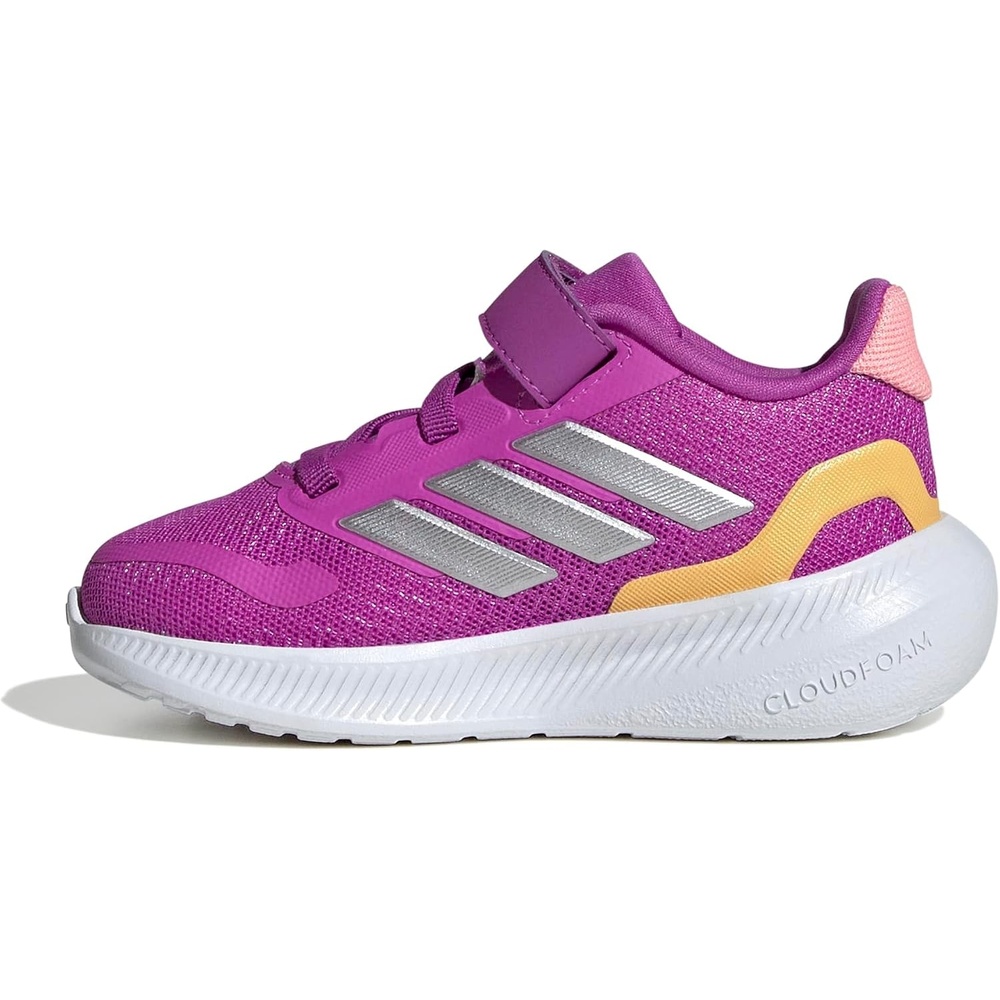 image:imageadidas BabyBoys Marvel Run Falcon 5 Elastic Lace amp StrapPurple BurstSilver MetallicSemi Spark