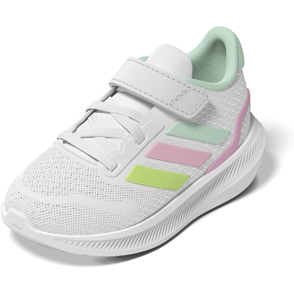 image:imageadidas BabyBoys Marvel Run Falcon 5 Elastic Lace amp StrapWhiteClear MintClear Pink
