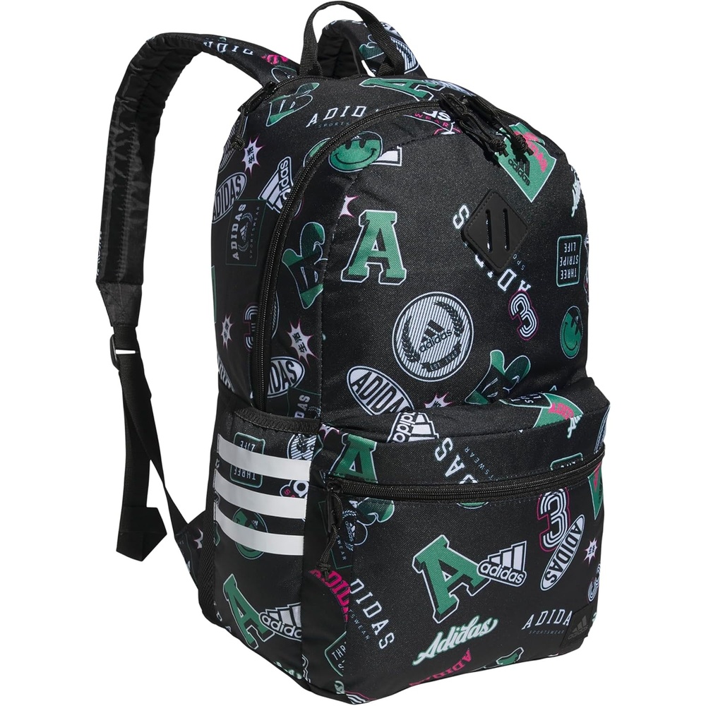 image:imageadidas Classic 3Stripe Backpack for Laptop School and Travel 28LRec League BlackWhite50