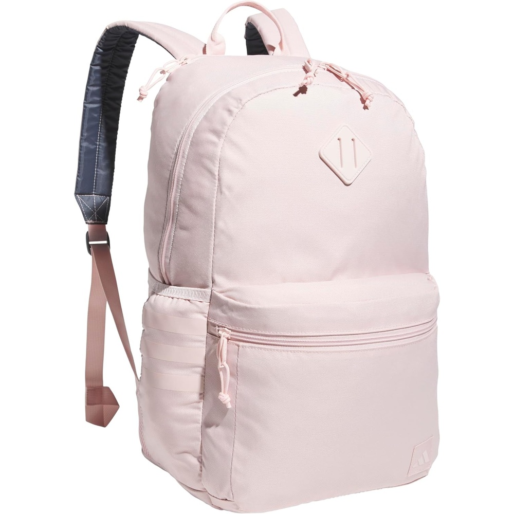 image:imageadidas Classic 3Stripe Backpack for Laptop School and Travel 28LSandy PinkOnix Grey
