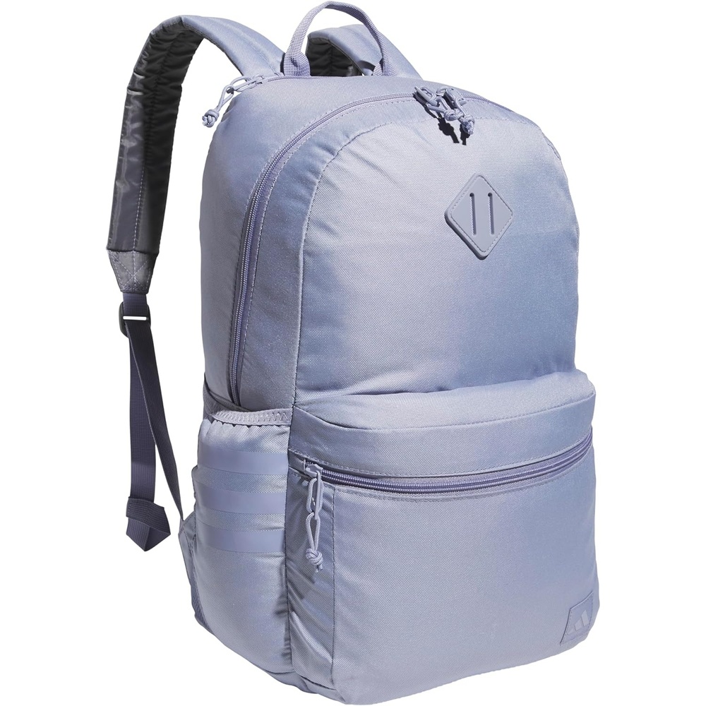 image:imageadidas Classic 3Stripe Backpack for Laptop School and Travel 28LSilver Violet PurpleGrey Four50
