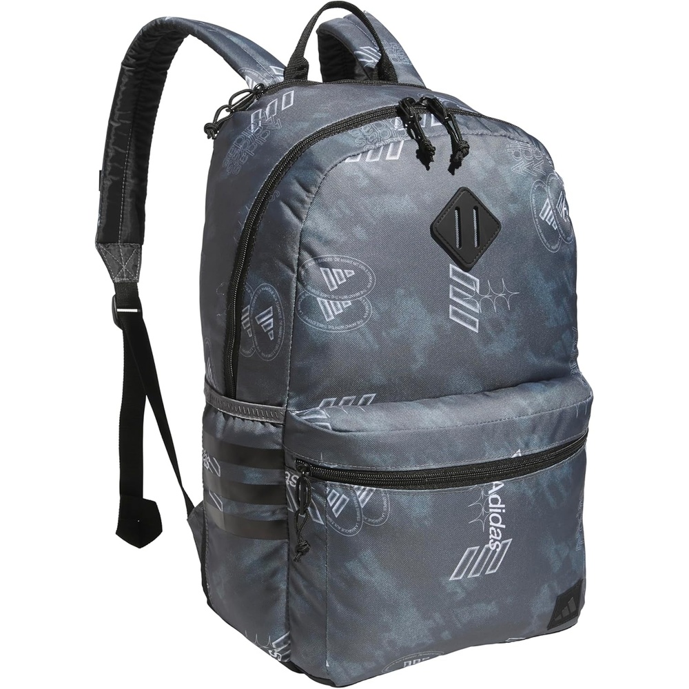 image:imageadidas Classic 3Stripe Backpack for Laptop School and Travel 28LTech Aop Grey FourBlack50