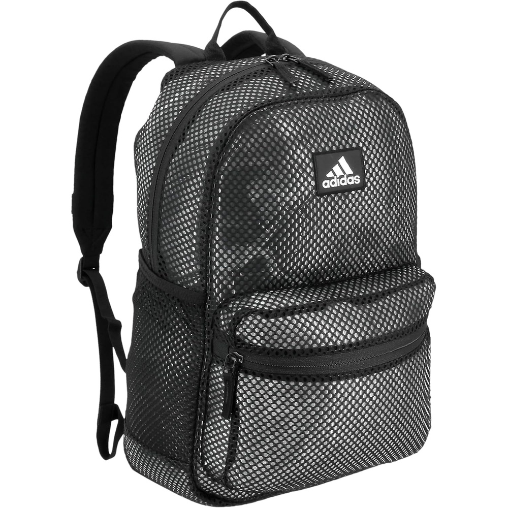 image:imageadidas Hermosa Mesh SeeThrough Backpack  Festival Concert Stadium Beach Bag 29LBlackWhite2