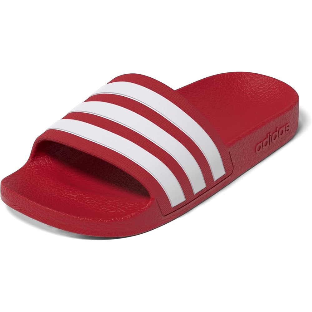 image:imageadidas Kids Adilette Aqua Slide SandalsBetter ScarletWhiteBetter Scarlet