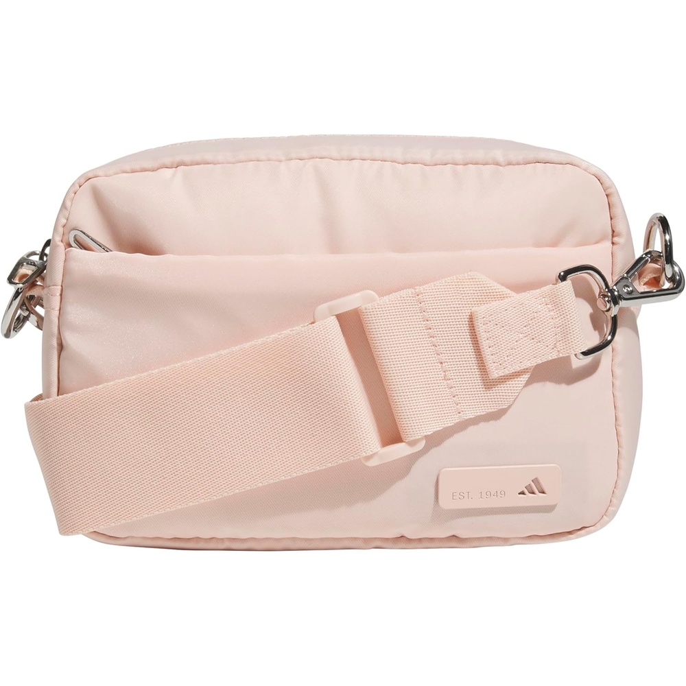 image:imageadidas Luxe Crossbody Premium Shoulder BagBlush PinkSilver Metallic