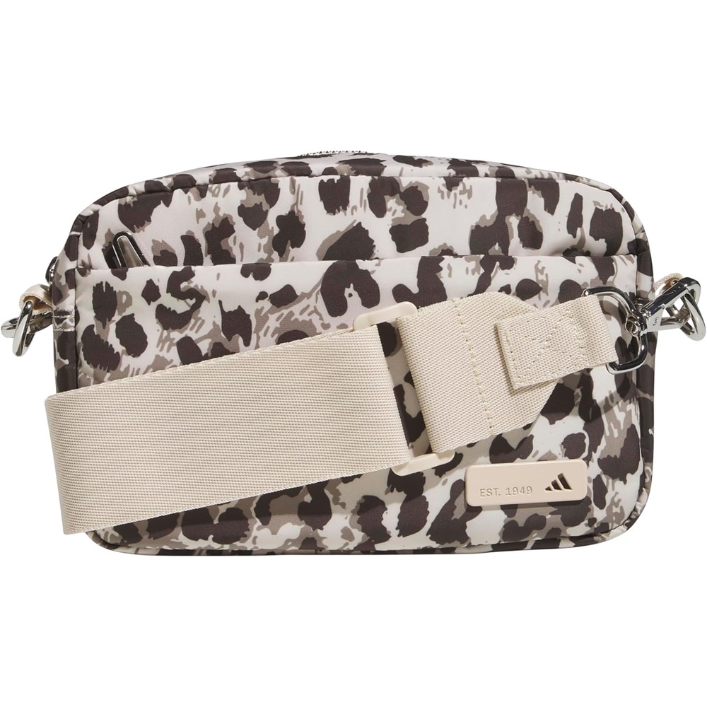 image:imageadidas Luxe Crossbody Premium Shoulder BagLeopard Crystal Linendark BrownCrystal Linen Beige