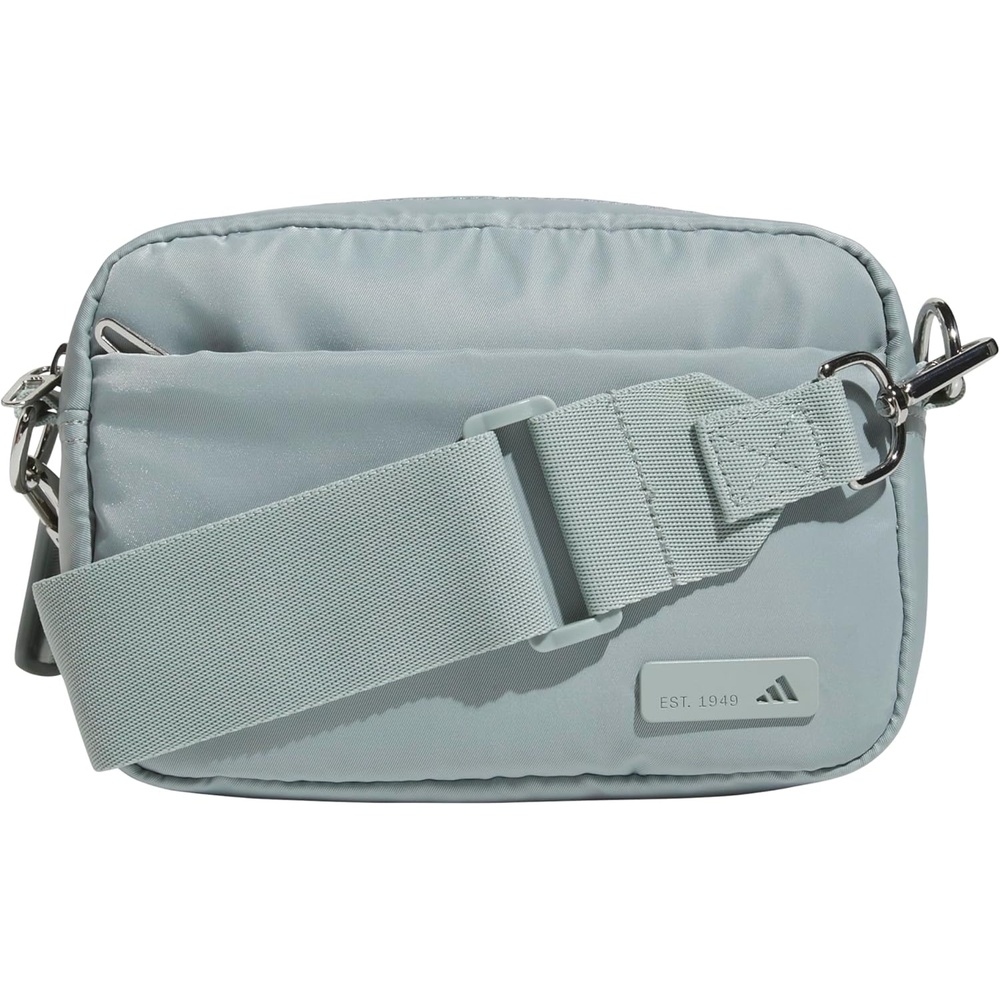 image:imageadidas Luxe Crossbody Premium Shoulder BagWonder Sage GreenSilver Metallic