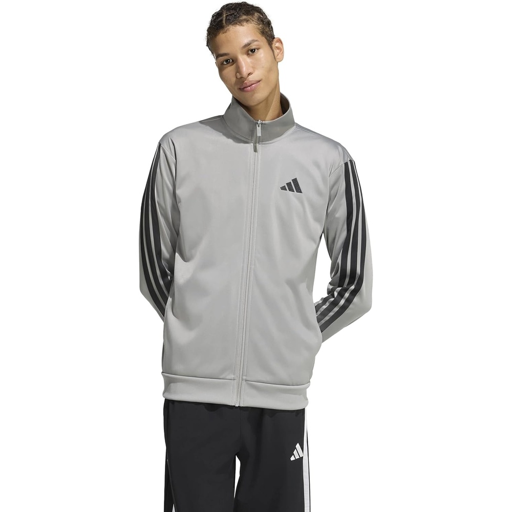 image:imageadidas Mens 3Stripes Tricot Track TopCh Solid Grey