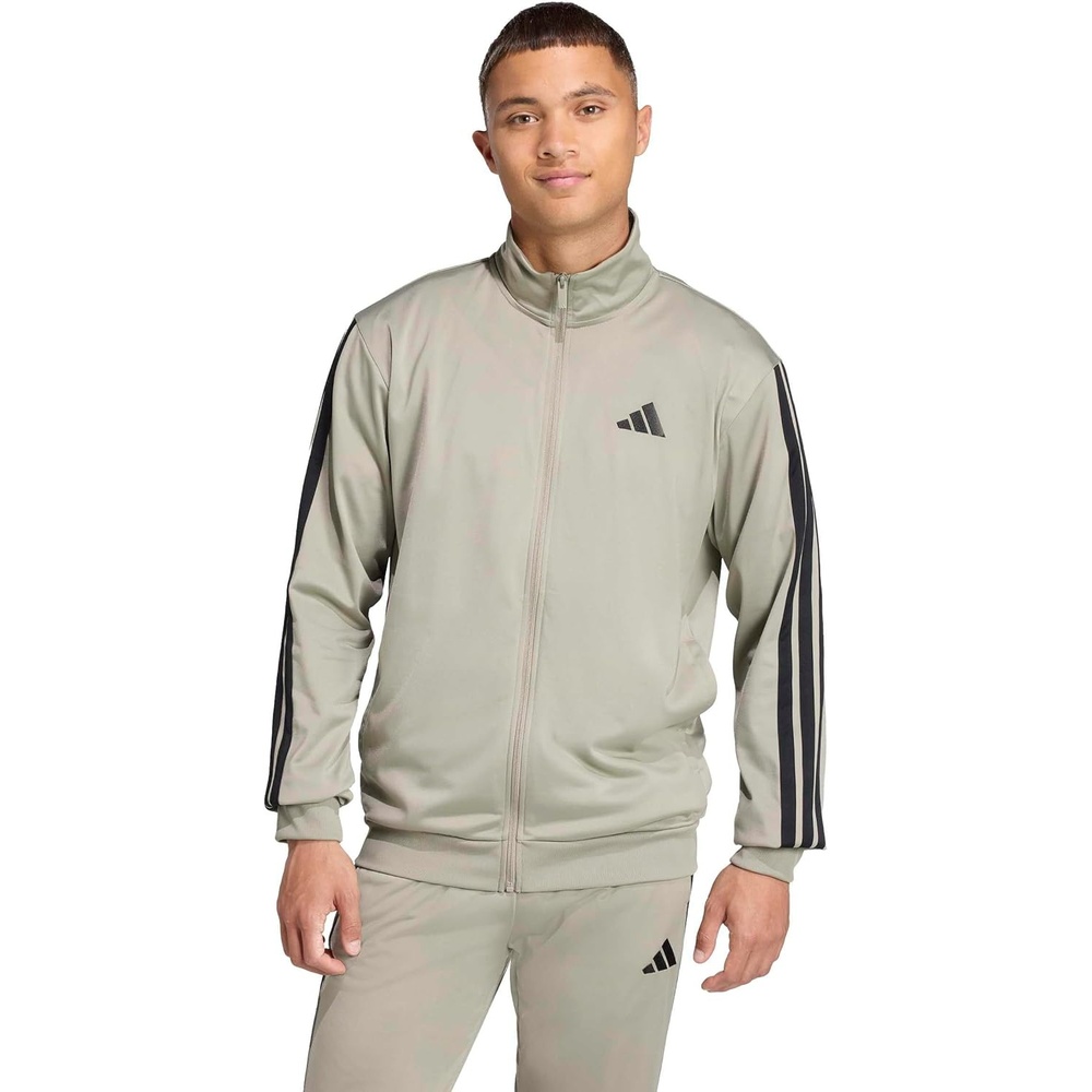 image:imageadidas Mens 3Stripes Tricot Track TopSilver Pebble