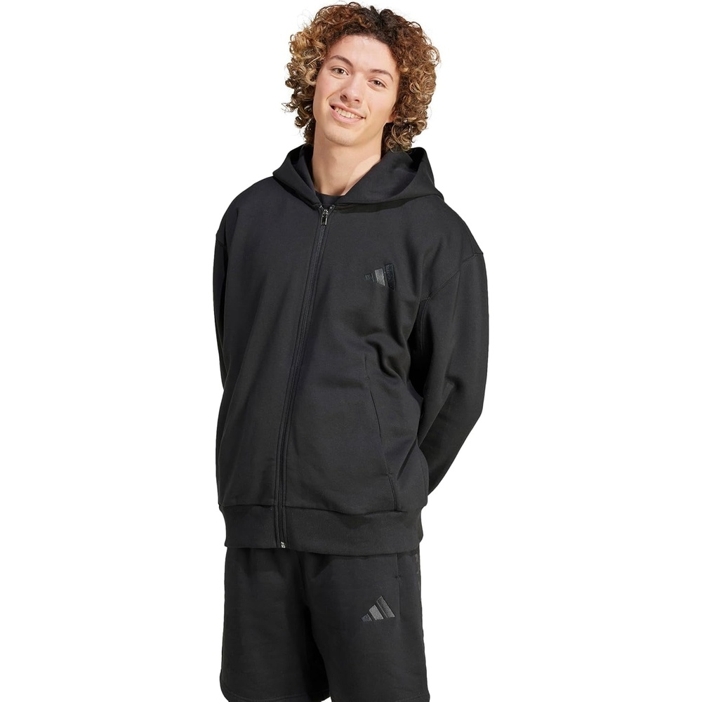 image:imageadidas Mens All Szn Fleece FullZip Hoodie SweatshirtBlack