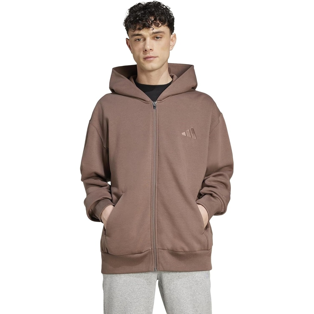 image:imageadidas Mens All Szn Fleece FullZip Hoodie SweatshirtEarth Strata