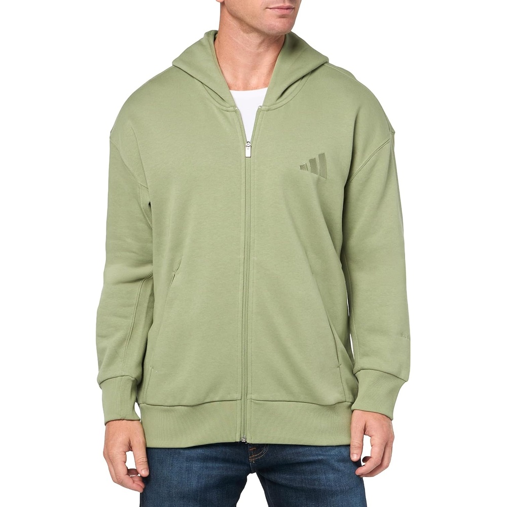 image:imageadidas Mens All Szn Fleece FullZip Hoodie SweatshirtTent Green