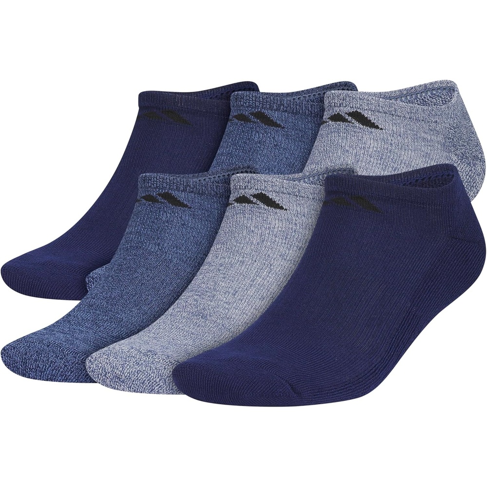 image:imageadidas Mens Athletic Cushioned No Show Socks 6 Pairs Durable amp ComfortableDark BlueCollegiate NavyTech Indigo Blue