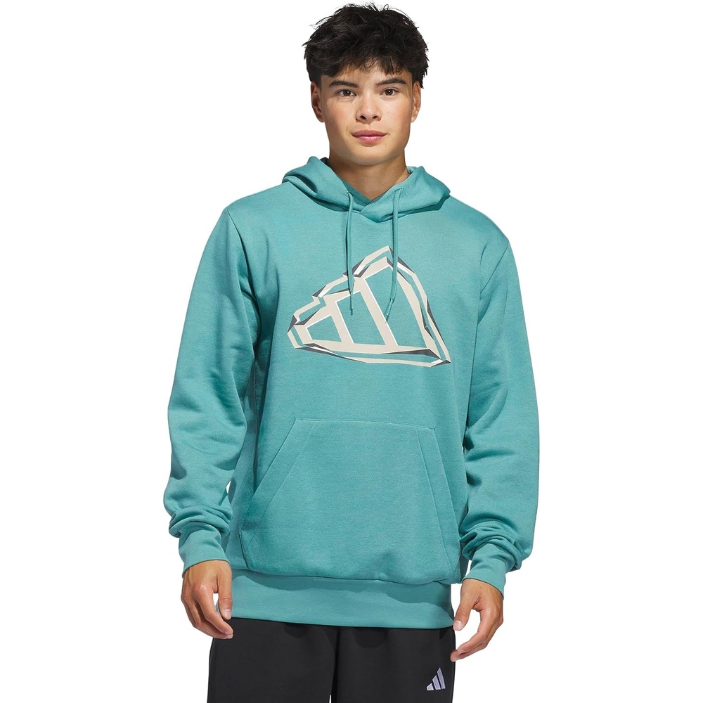 image:imageadidas Mens Big Logo Graphic HoodiePowder TealGrey