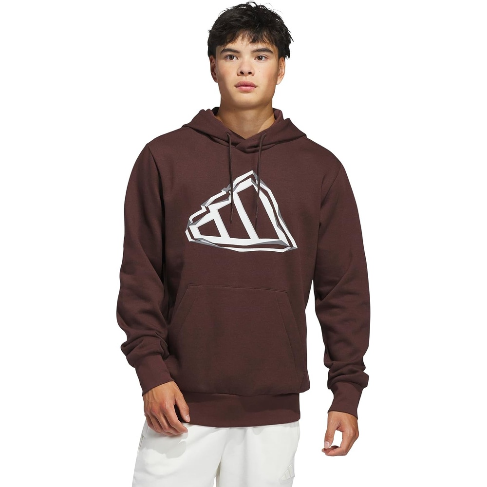 image:imageadidas Mens Big Logo Graphic HoodieShadow Brown