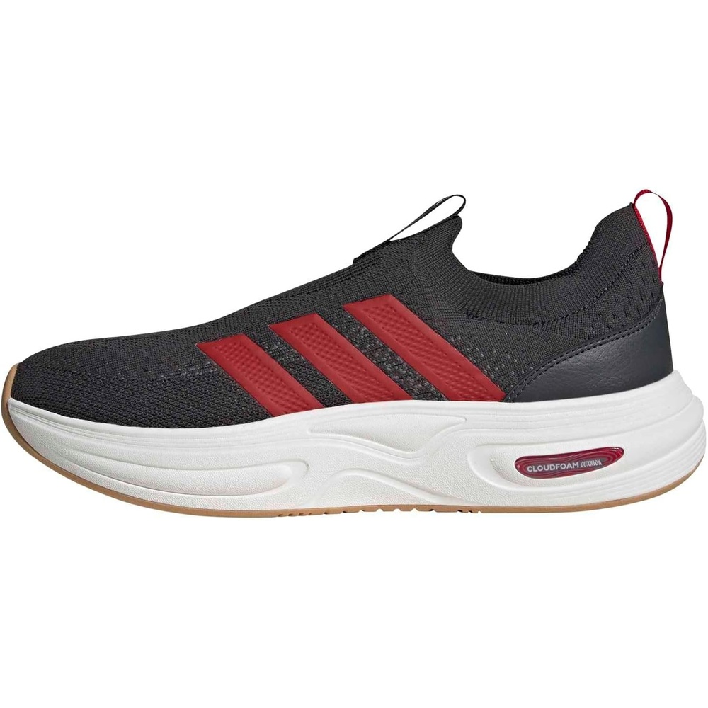 image:imageadidas Mens Cloudfoam Cuxxion Sock Slip On Sneakers Shoes Casual  GreyCarbonBetter ScarletWhite