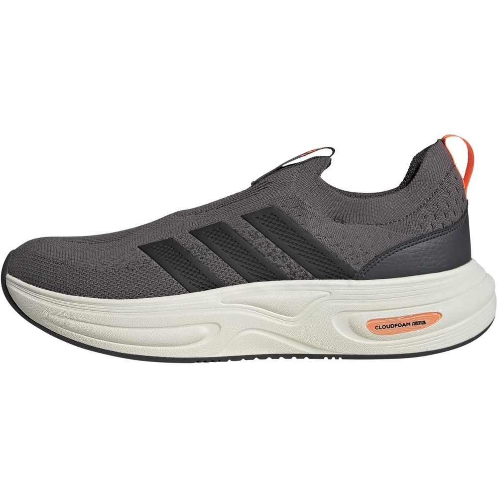 image:imageadidas Mens Cloudfoam Cuxxion Sock Slip On Sneakers Shoes Casual GreyCharcoalCarbonLucid Orange