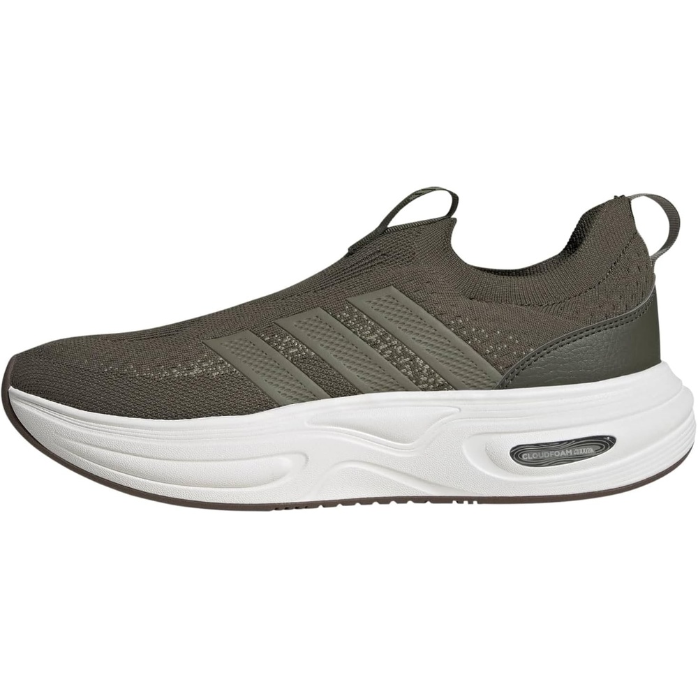 image:imageadidas Mens Cloudfoam Cuxxion Sock Slip On Sneakers Shoes Casual GreyNight CargoSilver PebbleTent Green