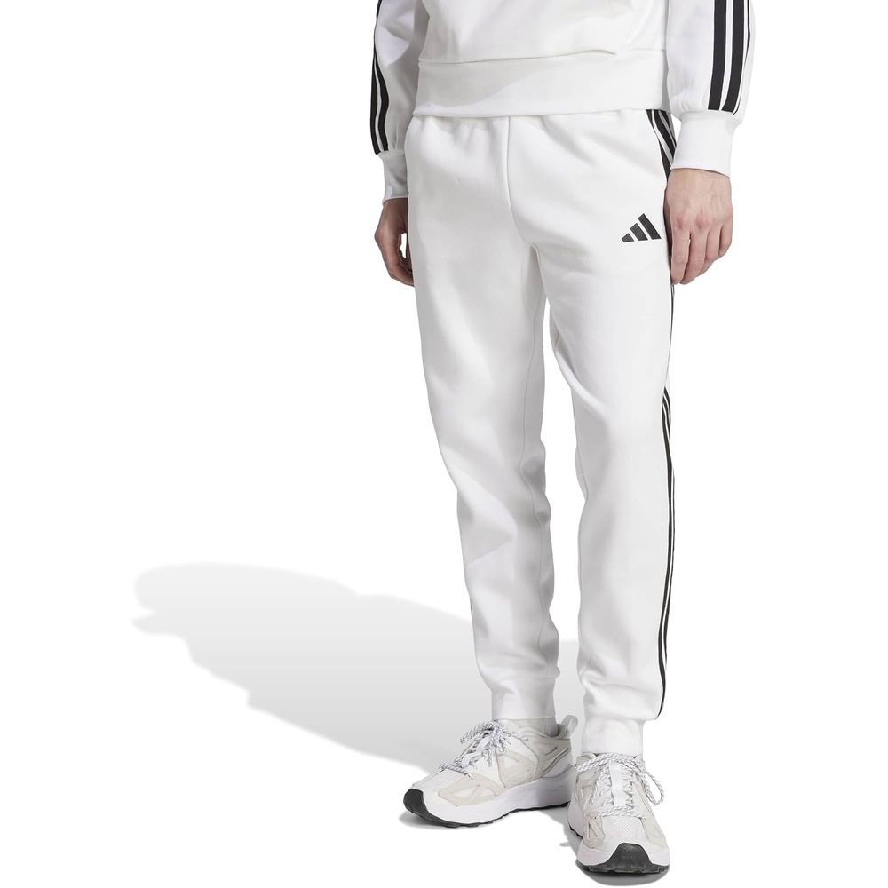 image:imageadidas Mens Essentials 3Stripes Fleece PantsWhiteBlack