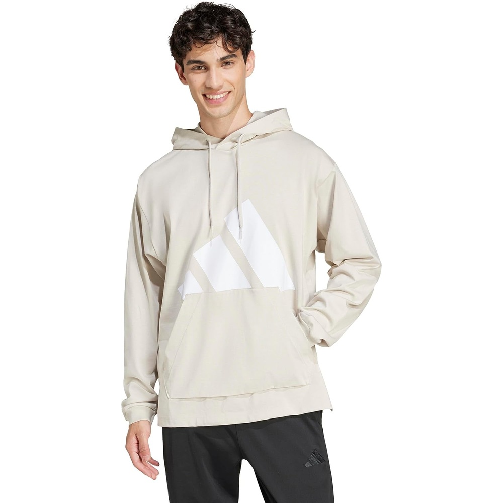 image:imageadidas Mens Essentials Big Logo Single Jersey HoodieWonder AluminaWhite