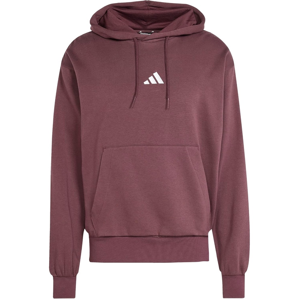 image:imageadidas Mens Essentials Feel Cozy Fleece Hoodie SweatshirtAurora RubyWhite