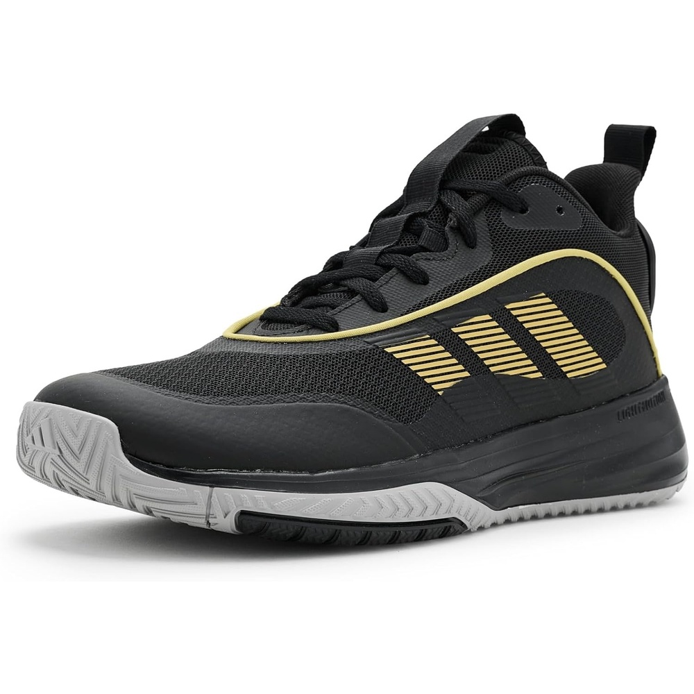 image:imageadidas Mens Own The Game 30 Basketball ShoeBlackGold MetallicSolid Grey