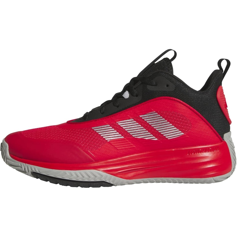 image:imageadidas Mens Own The Game 30 Basketball ShoePure RubySilver MetallicBlack
