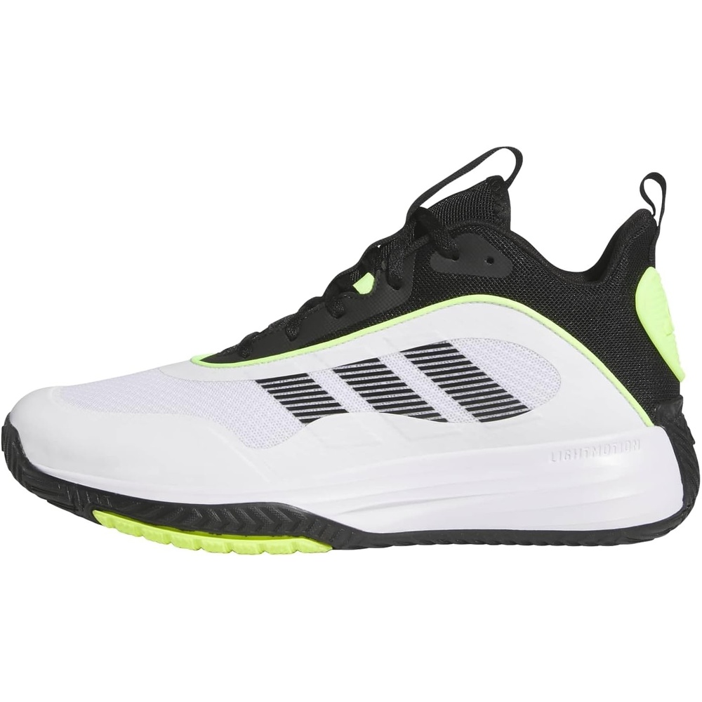 image:imageadidas Mens Own The Game 30 Basketball ShoeWhiteBlackLucid Lemon
