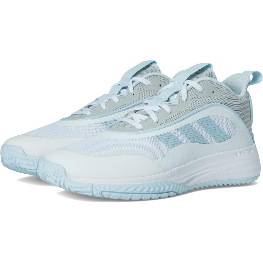 image:imageadidas Mens Own The Game 30 Basketball ShoeWhiteSky TintGrey