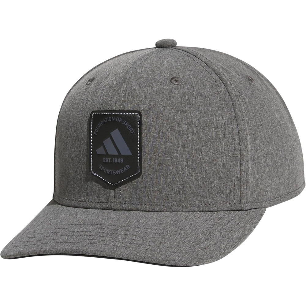 image:imageadidas Mens Scorecard High Crown Low Curve Brim Snapback Adjustable Fit Course Style HatGrey FourBlackOnix Grey